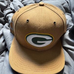 Carhartt Tan Cap with Green Logo